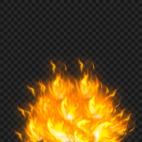 Real Hot Flames Huge Yellow Fire Download PNG