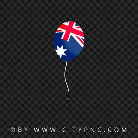 Australia AUS Flag Balloon PNG