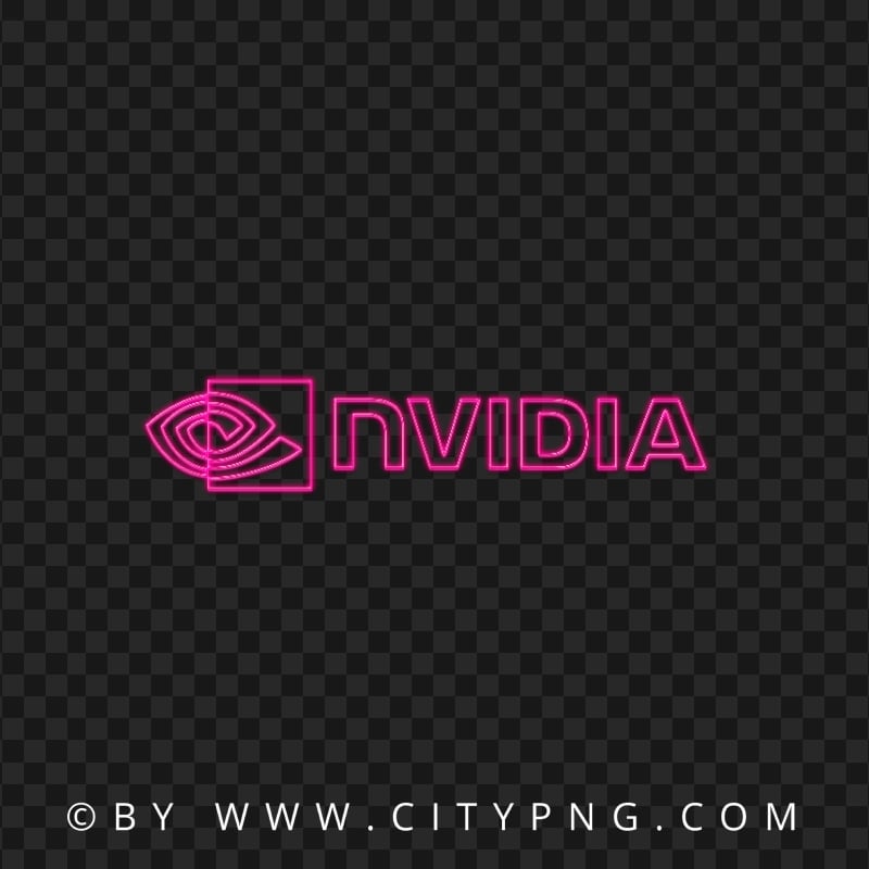 Nvidia Pink Neon Logo PNG