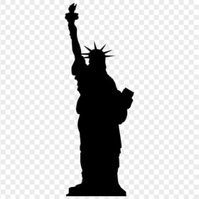 HD Black Statue Of Liberty Silhouette Transparent PNG