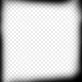 HD Glowing Black Blurry Square Frame PNG