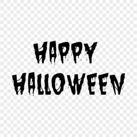 HD Black Happy Halloween Words Letters Text PNG