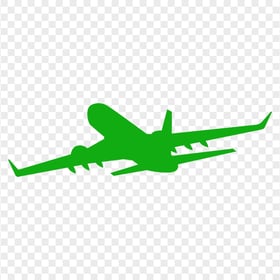 PNG Flying Airplane Green Silhouette