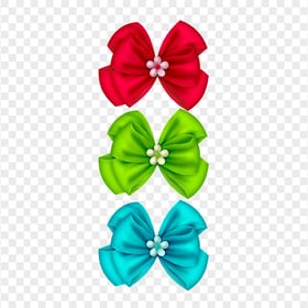 Red, Green And Blue Bow PNG