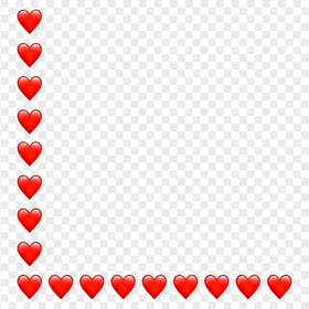 HD Red Hearts Emoji Corner PNG