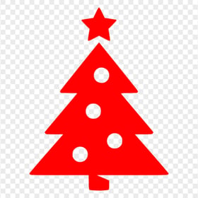 HD Cool Red Christmas Tree Icon PNG