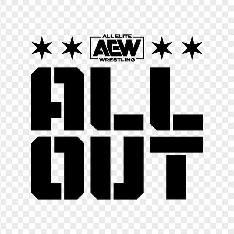 Black AEW ALL OUT All Elite Wrestling Logo