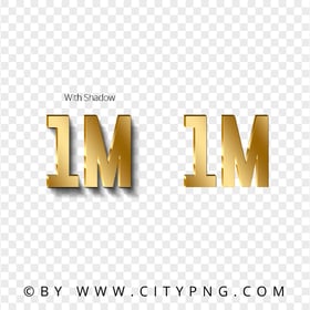 1 Million Number Text Gold Effect HD PNG