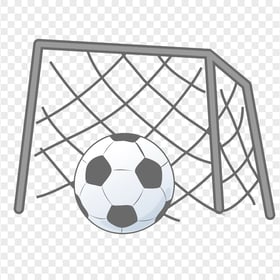Clipart Cartoon Football Soccer Goal With Ball