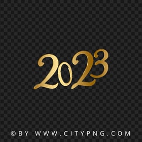 2023 Date Gold Design Transparent Background