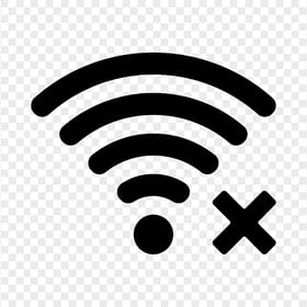 Black Wireless No Internet Connection Signal Icon HD PNG
