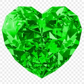 HD Dark Green Diamond Crystal Heart Love Valentine Day PNG