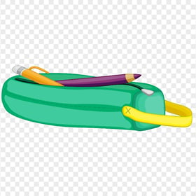 HD School Pencil Bag Illustration PNG