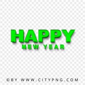 Happy New Year Green Logo HD PNG