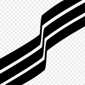 Black Three Stripe Lines Abstract HD PNG