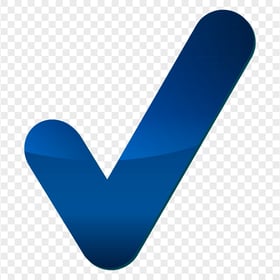 HD Blue Tick Mark Icon Symbol Sign Transparent PNG