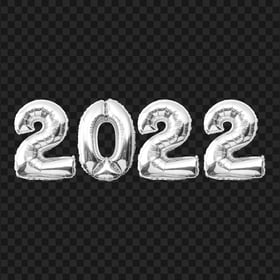 HD Silver 2022 Balloon PNG