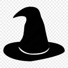 HD Halloween Witch Hat Black Silhouette PNG