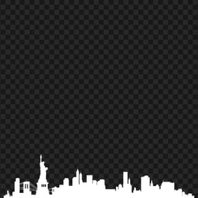 Download New York City White Silhouette PNG