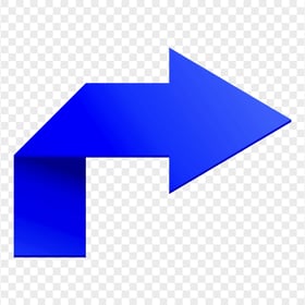 HD Dark Blue Turn Right Arrow Sign Icon Symbol PNG