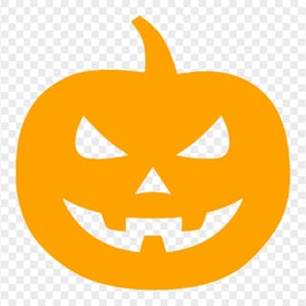 Transparent HD Jack-o'-lantern Monster Pumpkin Face Orange Silhouette