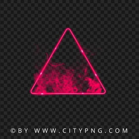 HD Neon Pink Triangle With Smoke Transparent PNG