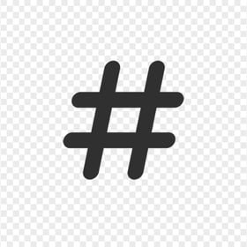 Black Hashtag # Icon Symbol