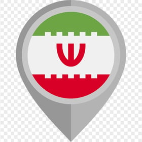 Flat Iran Iranian Flag Map Pin Icon PNG