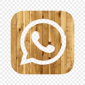 HD Wooden Wood Whatsapp Wa Square Logo Icon PNG