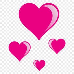 HD Group Of Pink Floating Hearts PNG