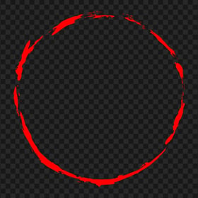 Grunge Circle Red Frame Border PNG Image