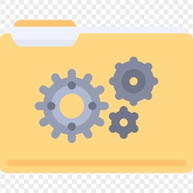 Gears Settings Folder Icon PNG