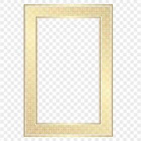 Gold Vertical Symmetry Pattern Frame FREE PNG