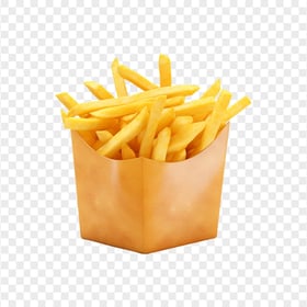 HD French Fries In Cartoon Box Transparent Background