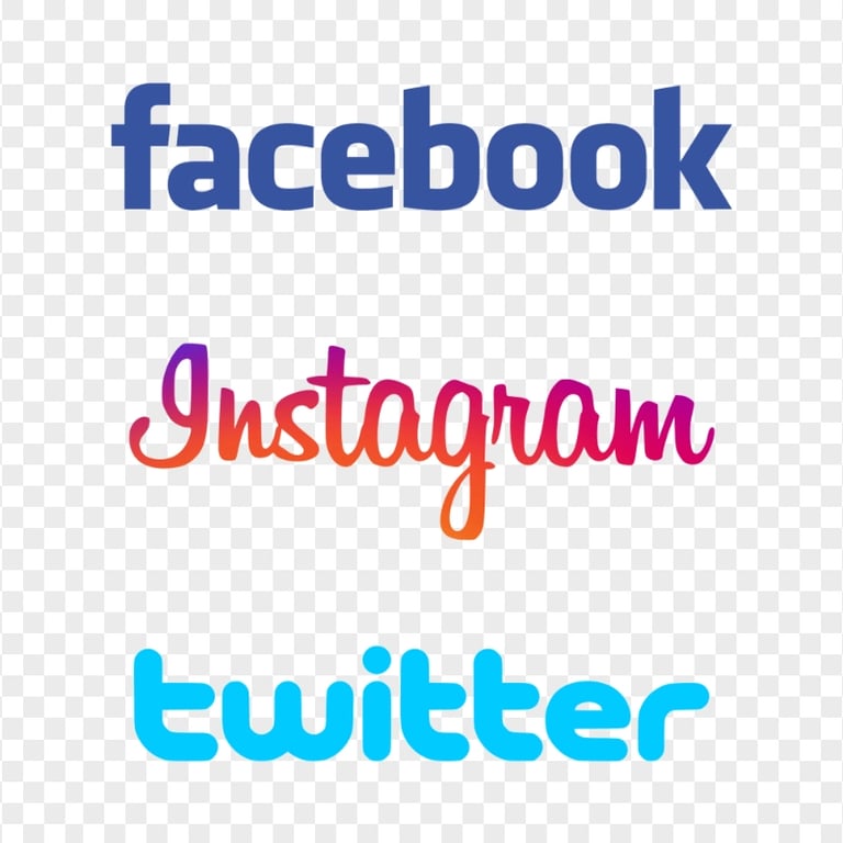 HD Facebook Instagram Twitter Black Vertical Logos PNG | Citypng
