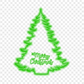HD Green Neon Beautiful Christmas Tree PNG