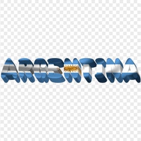 HD Argentina 3D Word Art Flag Colors PNG
