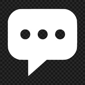 FREE Speech Comment Chat White Icon PNG