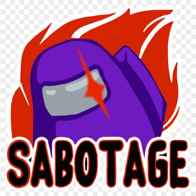 HD Purple Character Among Us Crewmate Imposter Sabotage Logo PNG