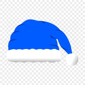 Illustration Of Blue Santa Christmas Hat Cap HD PNG