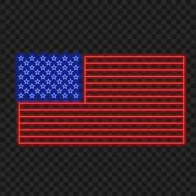HD American Flag Neon PNG
