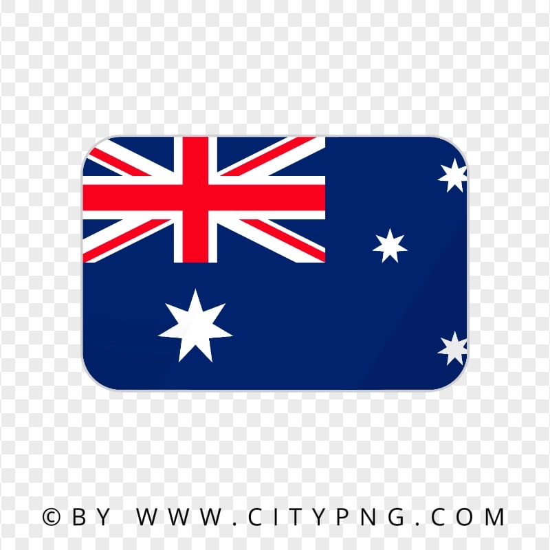 HD Australia AUS Flag Icon Transparent Background