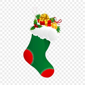 Cartoon Vector Christmas Socks With Gifts PNG Image