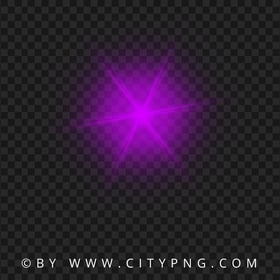 Purple Star Lens Flare Effect Transparent PNG