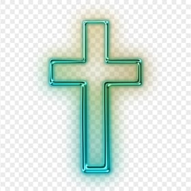 Green Neon Christian Christianity Cross Bright