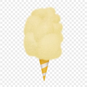 PNG Cartoon Yellow Candy Cotton Cone