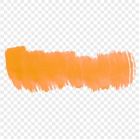 Orange Watercolor Brush Banner PNG