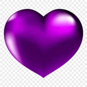 HD Dark Purple Love Heart No Background PNG