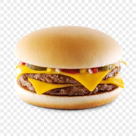 Double Mcdonald's Cheeseburger PNG Image