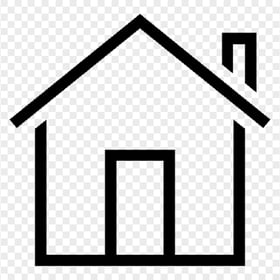 House Line Black Icon HD PNG